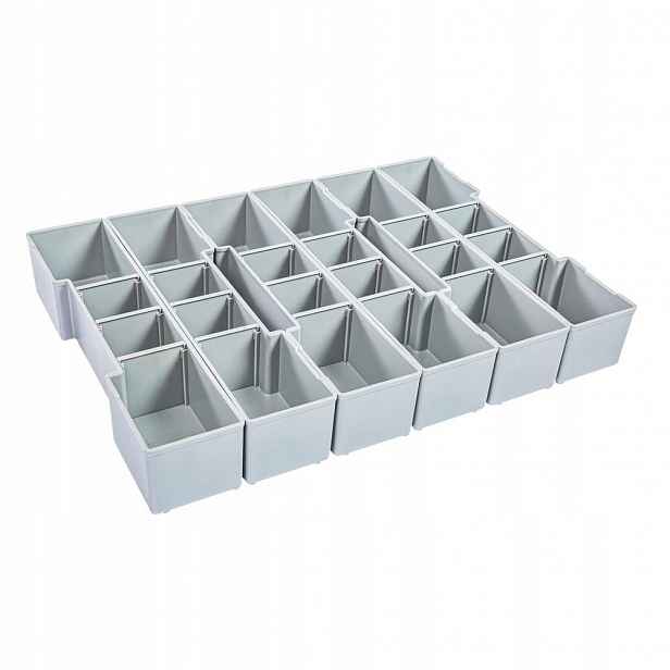 Sada 6 přepážkových vložek U3, šedá barva, 312 x 60/71 x 63 mm L-boxx