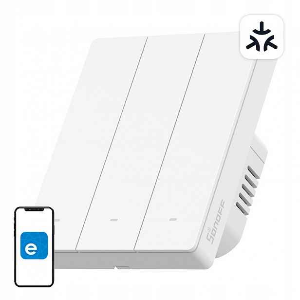 Sonoff M5-3C Wifi Přepínač Pro Smart Home Google Alexa 3 Kanály Matter