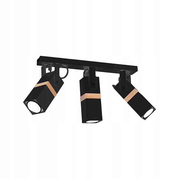 Stropní svítidlo Vidar Black 3xGU10