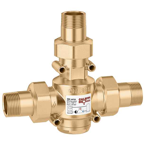 Termostatický zpětný ochranný ventil DN32 1 1/4" Gz, nastavení 45°C