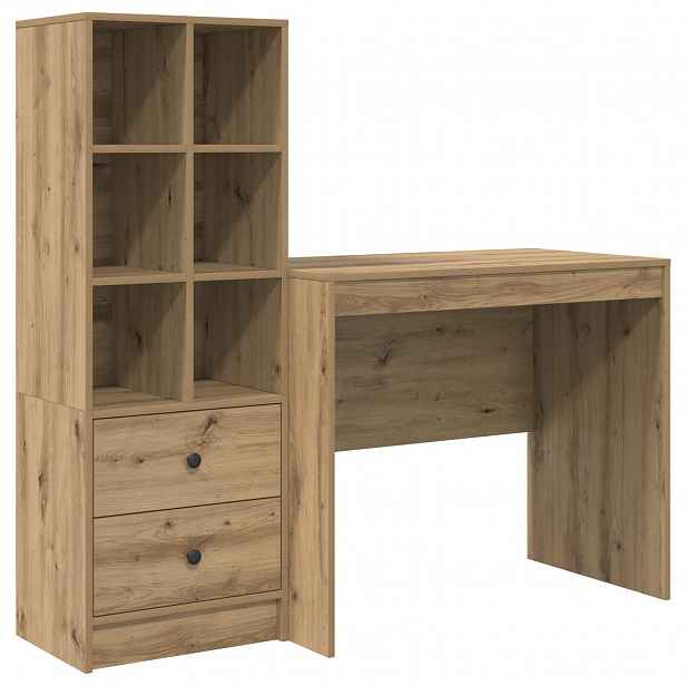 vidaXL Stůl Artisanový dub 135,5 x 50 x 127 cm 2 ks