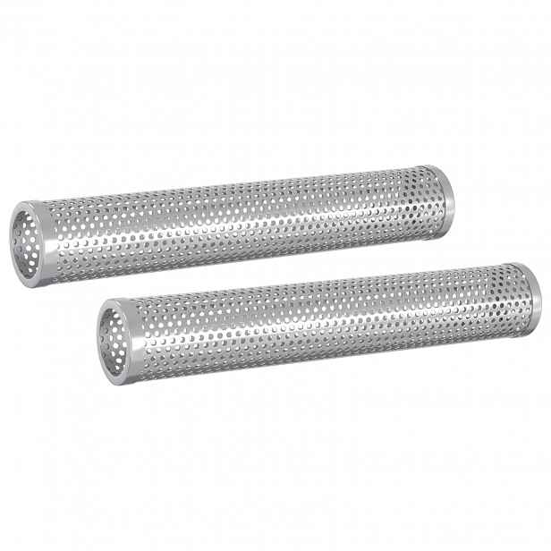 vidaXL U kouření trubka 2 ks Ø 5 x 30 cm Nerezová ocel 304 Stříbrná