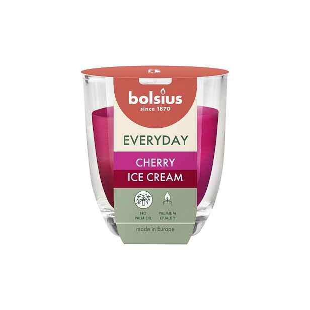 Vonná svíčka ve skle BOLSIUS 24 hodin cherry ice cream