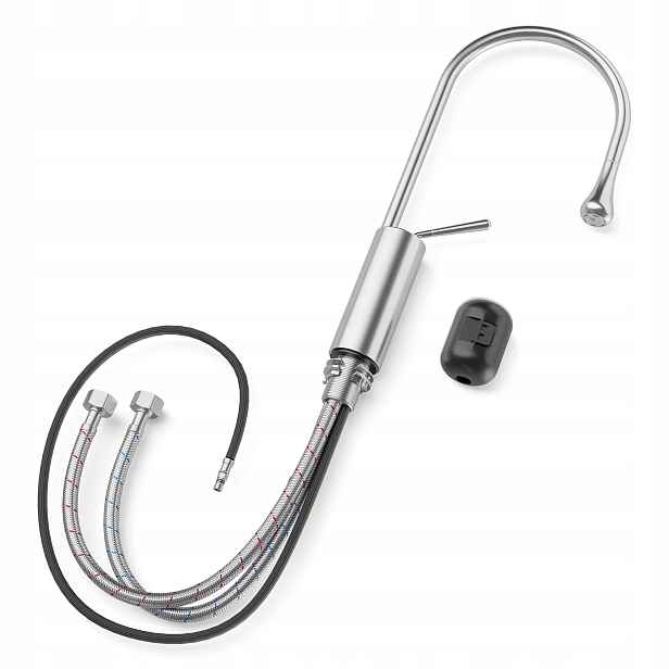 Kuchyňský Kohout Inox Kartáčovaný 445 MM S Vytahovací Sprškou 360°