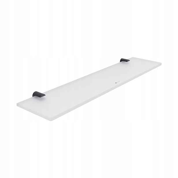 Nimco Bormo černá police do koupelny skleněná mat 50 cm Brc 11091B-50-90