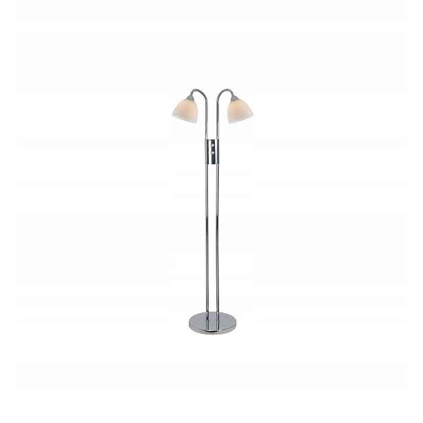 Podlahová lampa Ray chrom 2xE14 kov sklo Nordlux
