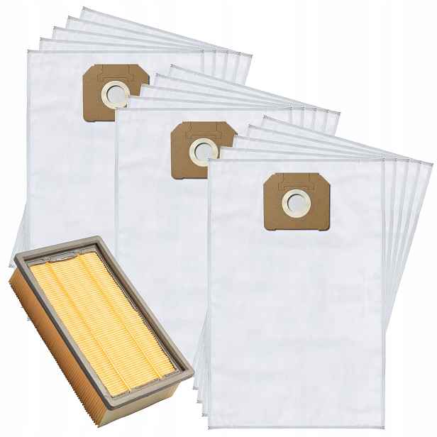 15 x Filtrační sáčky do vysavače Bosch Gas 35 L Afc Karcher Nt 25 Nt 35 Nt 361