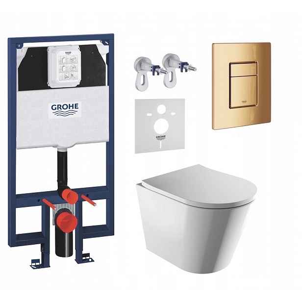 7v1 Wc Set, Stelaz Grohe Slim Wc Mísa Rim Silent Omnires Tlačítko