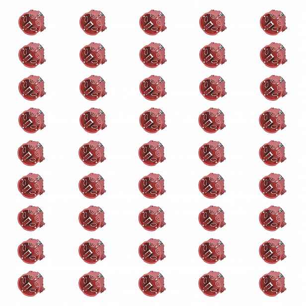 50x Edo Technic Spojovací krabice pro Gk Podomítková Fi 60 Dlaždice Šrouby