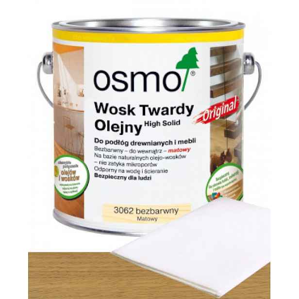 Osmo 3062 Tvrdý vosk olejový 2,5L Bezbarvý Mat