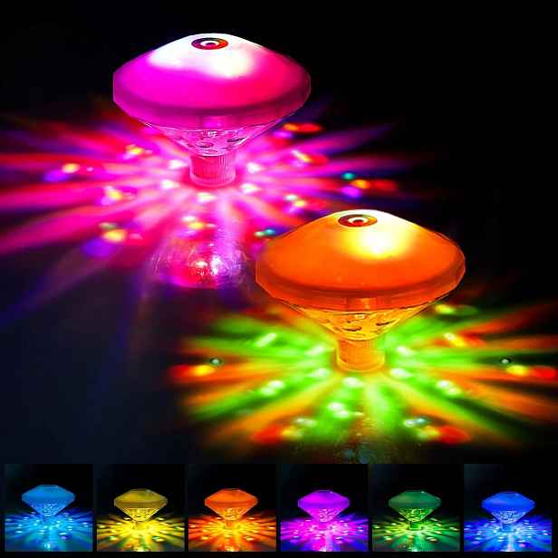 Plovoucí Led Lampy Do Bazénu IP68 8 Světelných Režimů 2 Kusy