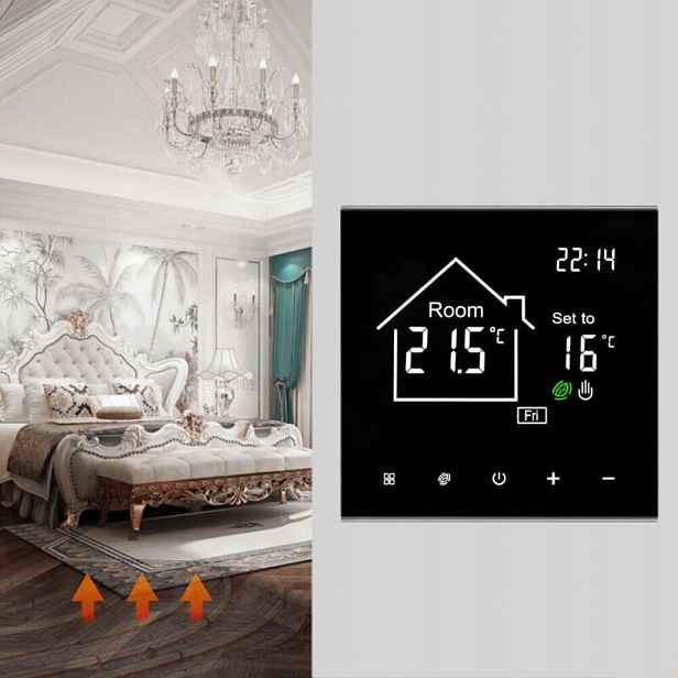 Smart Termostat Pro Podlahové Vytápění, Topné Rohože Wifi LCD 3A