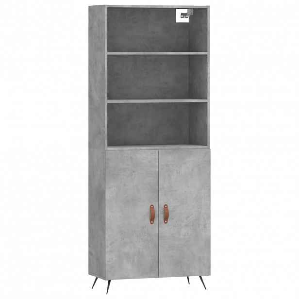 vidaXL Skříň highboard betonově šedá 69,5x34x180 cm kompozitní dřevo