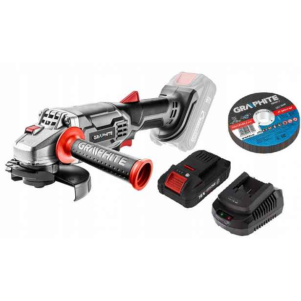 Graphite Úhlová Bruska Energy+ 18V 115MM 58G003 Akumulátor 4AH Kotouče