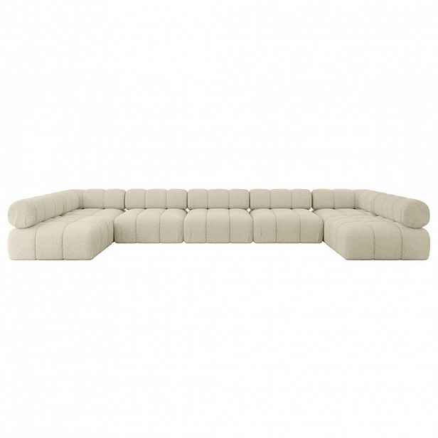 ALTDECOR SEDACÍ SOUPRAVA modulární pohovka Garvo-U3 – 475 x 190 x 70 cm, béžová, buklé