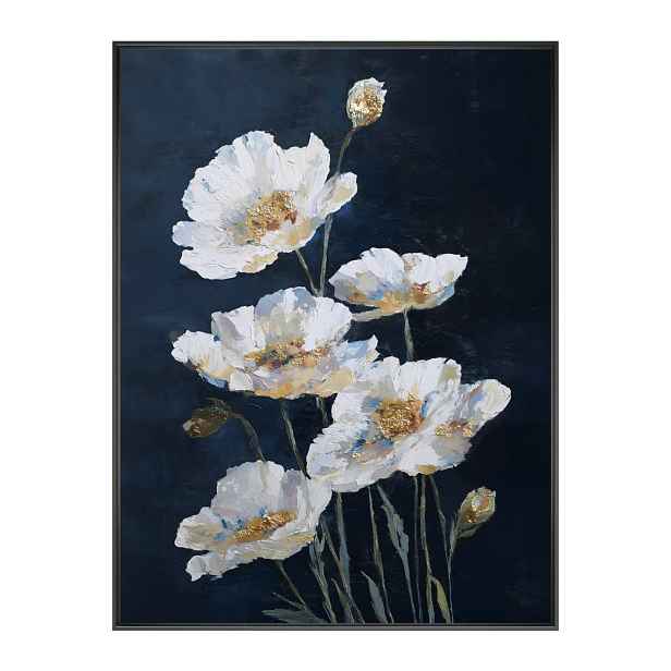 Tištěný obraz s rámem 60x80 cm White Poppies – Styler