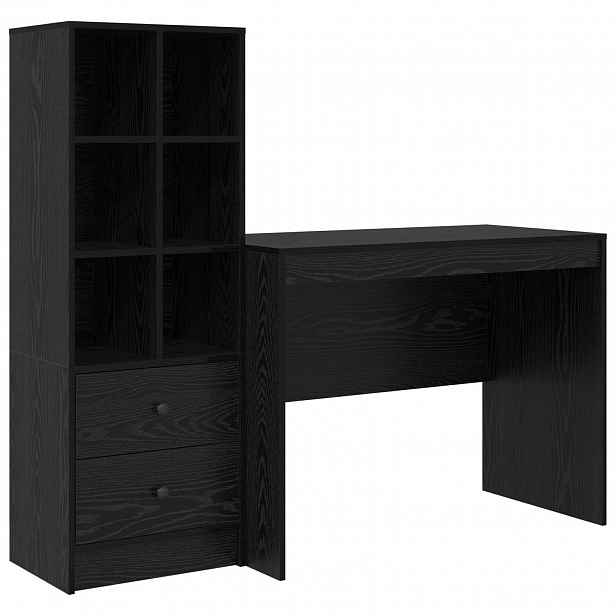 vidaXL Stůl Černý dub 145.5 x 50 x 127 cm 2 ks