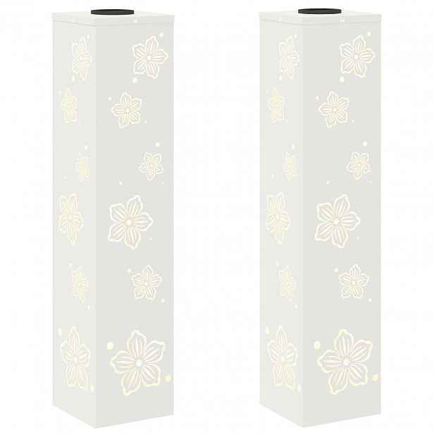 vidaXL Solární LED Cestovní Světlo 2 ks Teplá bílá 18 x 18 x 80 cm
