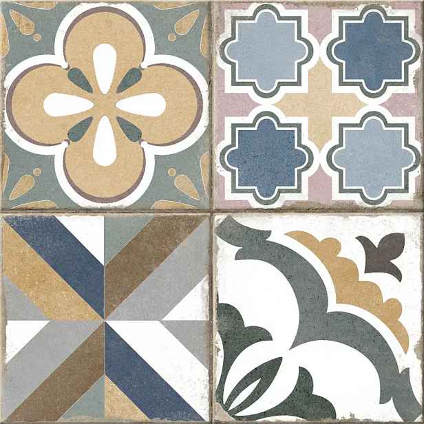 Dlažba Sidro Patchwork Multicolour Mat 42/42