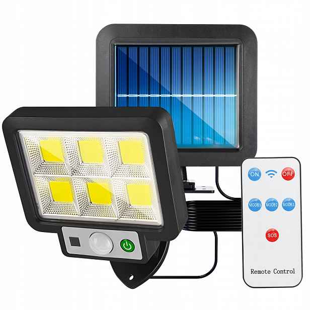 Extra Silná Solární Lampa Pouliční Halogen Led Senzor Pohybu Soumraku