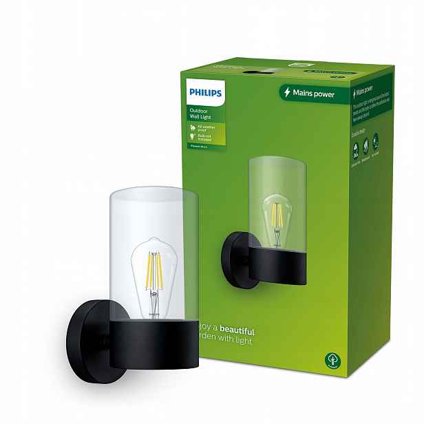 Led Zahradní lampa Nástěnná fasádní Flareon E27 IP44 Lucerna Philips