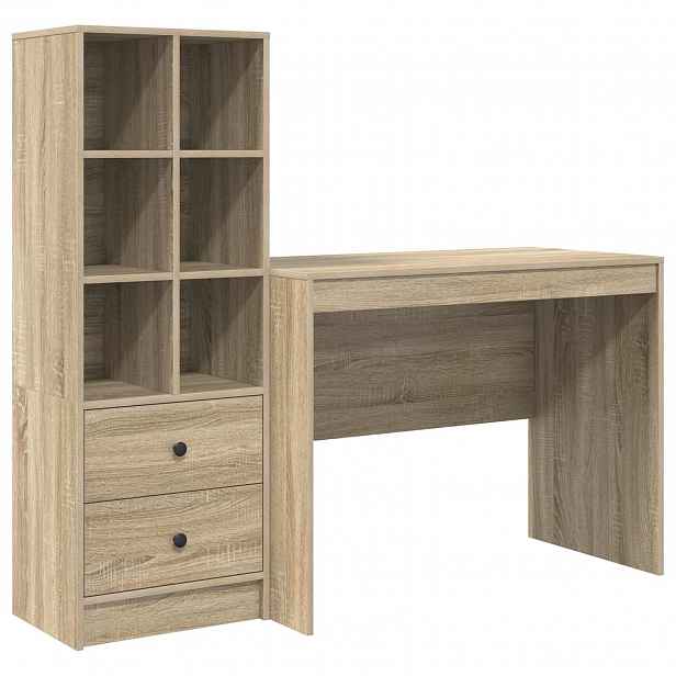 vidaXL Stůl Sonoma dub 145.5 x 50 x 127 cm 2 ks