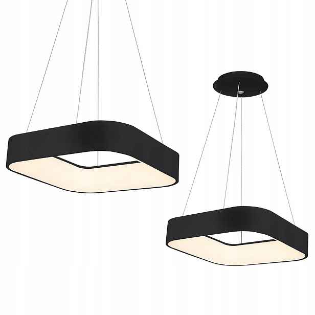 Led Lampa Lustr Do Kuchyně Obývacího Pokoje Loftová Černá Moderní Ring Elegantní