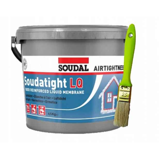 Soudal Soudatight Lq Tekutá Membrána Vnitřní Černá 4,5 kg Štětec Bonus