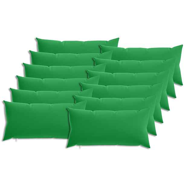 vidaXL Polštář s polštářem HEERLEN 12 ks Zelená Polyester
