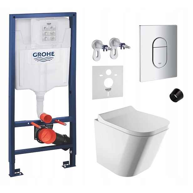 Podomítkový Wc set Grohe s mísou Omnires a tlačítkem Chrom Fresh
