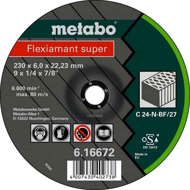 Metabo - Brusný kotouč na kámen 125x22,23 mm 616731000