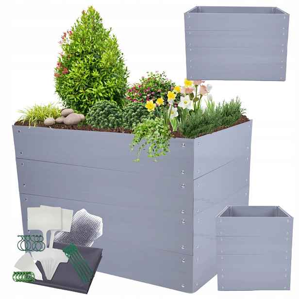 Truhlík na zeleninu Pvc vyvýšený, plastový zeleninový záhon 80x110x80