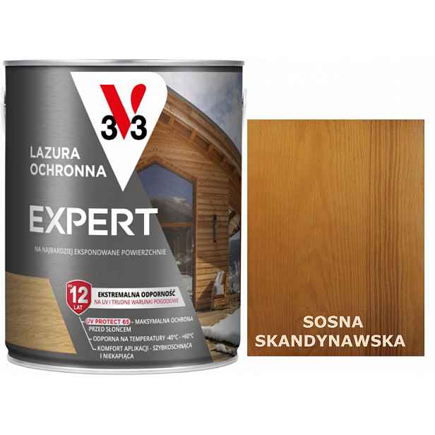 Lazura V33 Expert Polský Klima 12 Let Borovice 5L