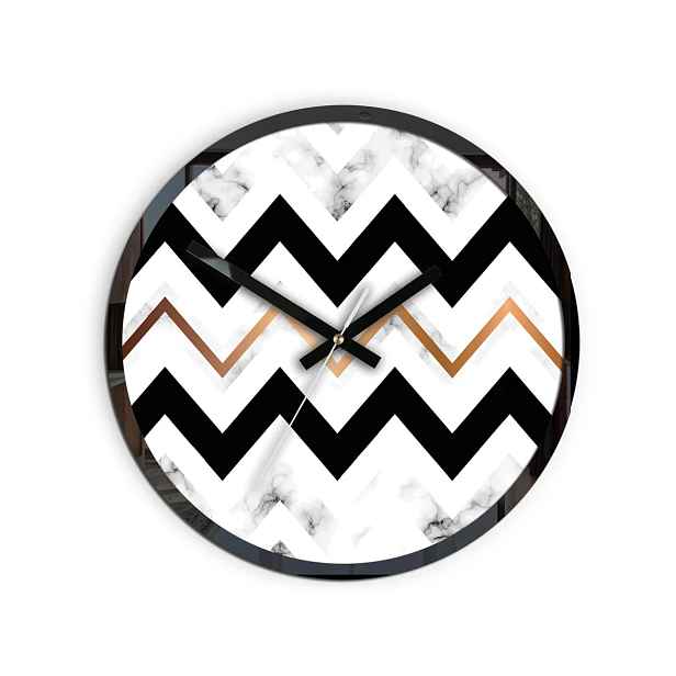 ModernClock Nástěnné hodiny Marble černo-bílé