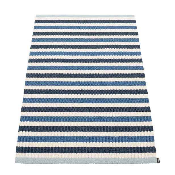 Modro-krémový vnitřní a venkovní koberec 70x120 cm Teo Denim – Pappelina