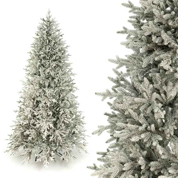 Umělý Vánoční Stromeček Smrk Příroda se Sněhem 3D Premium 220 cm 100% Pe Sníh