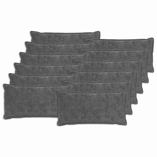 vidaXL Povlak na polštář 12 ks HOUTEN Tmavě šedá 40 x 80 cm