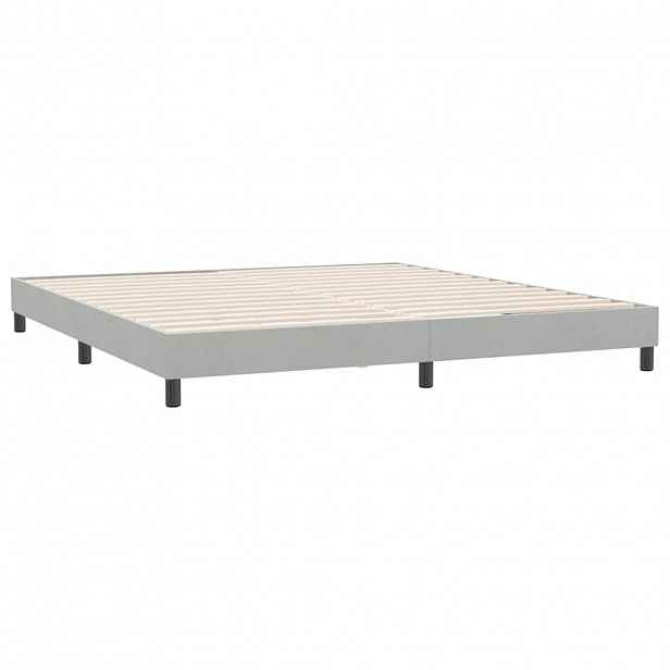 vidaXL Rám postele bez matrace světle šedý 180x220 cm samet