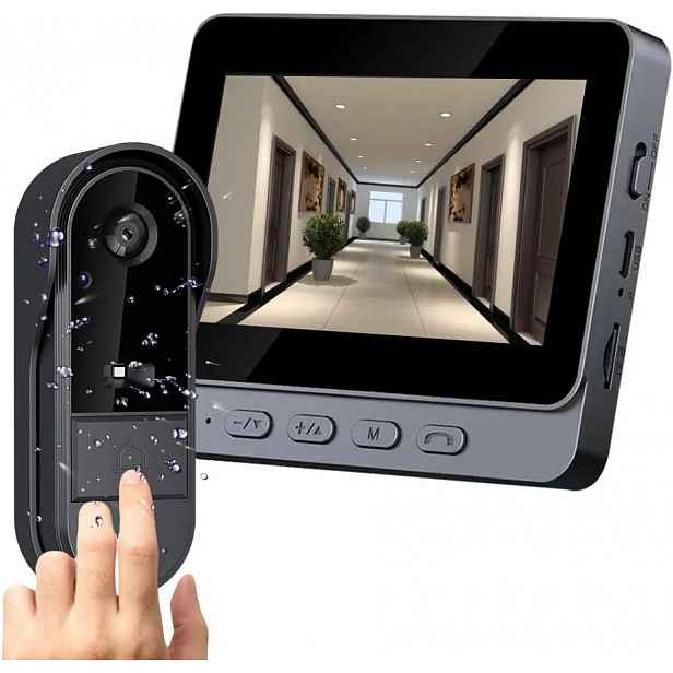 Sada Videodomofonu Bezdrátový Interkom Brána 4.3''