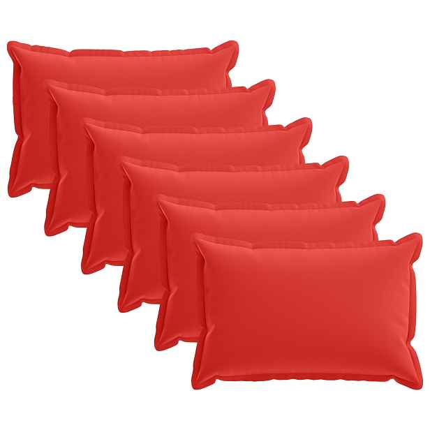 vidaXL Polštář s polštářem HOUTEN 6 ks Červená Polyester