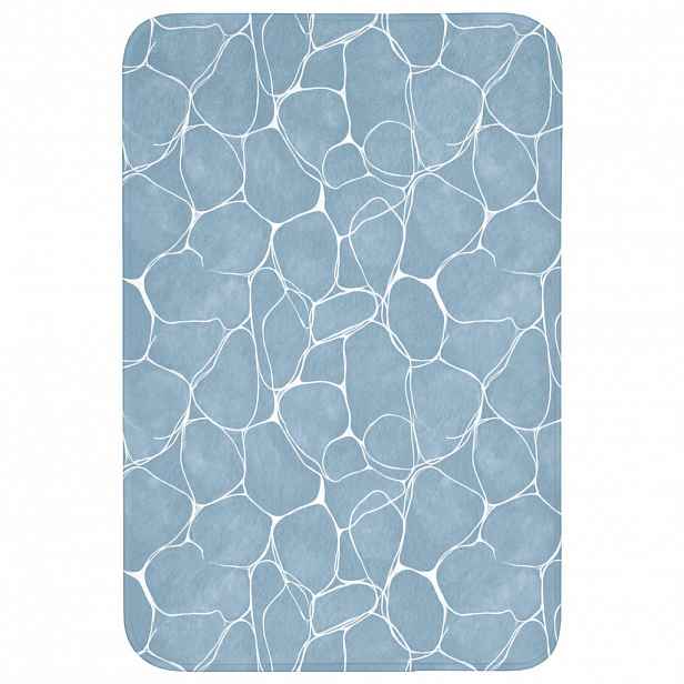 OnlyWow KOUPELNOVÁ PŘEDLOŽKA Organic - vzor - modrá 60x90 cm
