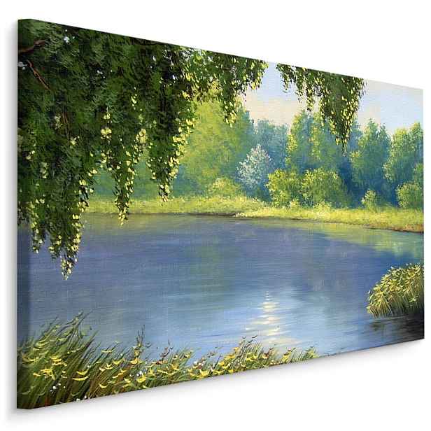 Plátno Les S Výhledem Na Řeku Varianta: 90x60