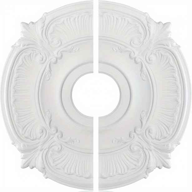 TEMU 1 Elegantní bílý PU stropní dekorativní disk, 41,7 cm, vhodný pro lustry, stropní ventilátory a osvětlovací tělesa - Klasické dekorativní