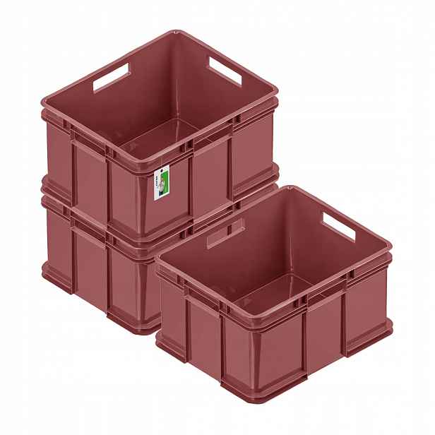 Úložné boxy Bruno XXL 54L nordic red – sada 3 ks