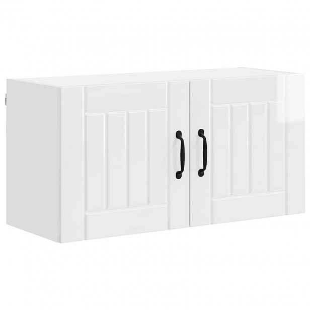 vidaXL Nástěnná skříňka LUCCA Bílá s vysokým leskem 80 x 31 x 40 cm