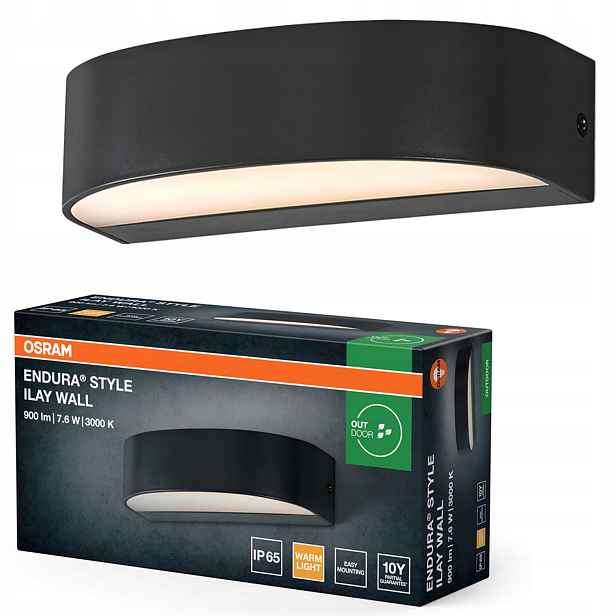 Zahradní nástěnné svítidlo Venkovní fasádní Led lampa 7.6W 450lm 3000K IP65