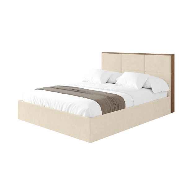 ALTDECOR ČALOUNĚNÁ POSTEL s úložným prostorem a roštem, postel s matrací H3/H4 - LILA 180x200 Béžová
