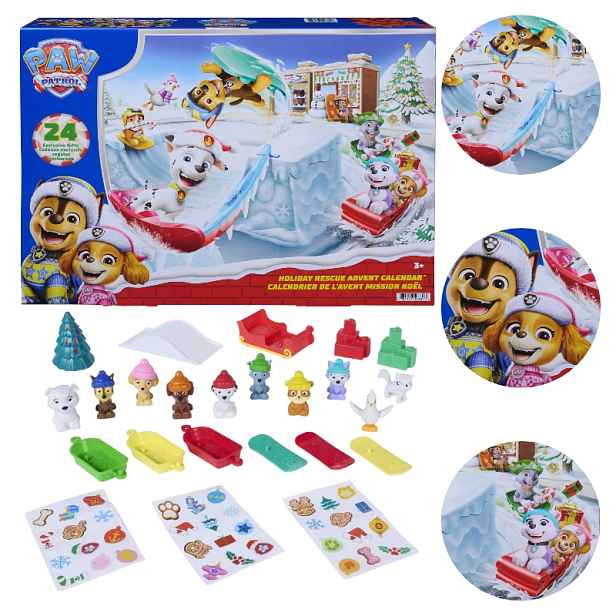 Adventní Kalendář S Figurkami Tlapková patrola Dárek Vánoční Sada Pro Děti