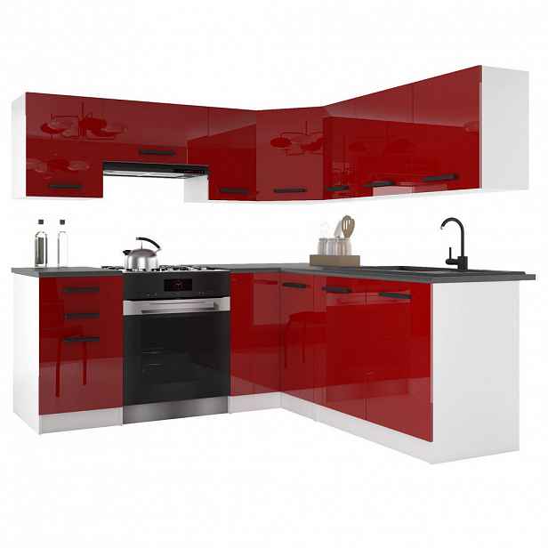 B BELINI GROUP KUCHYŇSKÁ LINKA Italia 6 360 cm, s pracovními deskami, Červená