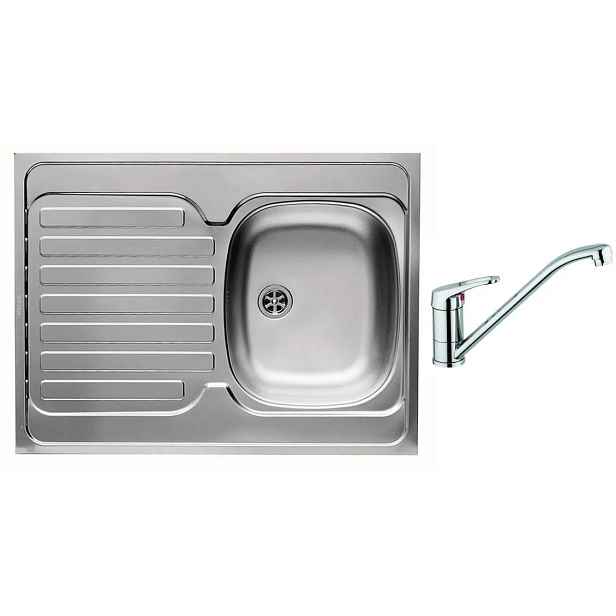 Casarredo Nerezový dřez s BATERIÍ INTL 1B1D celoplošný (set)